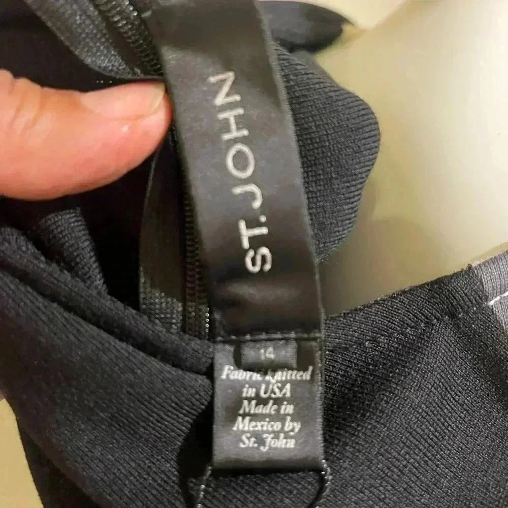 ST.John Cavier multi gorgeous dress,new with a tag black, pink & cream stripes - Picture 15 of 16